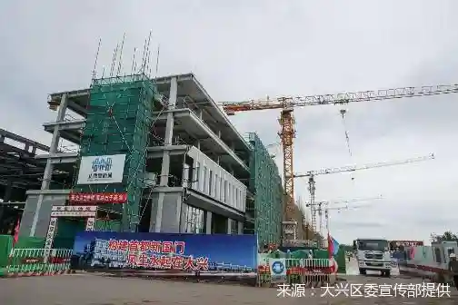 大兴机场自贸片区挂牌一周年 北京自贸区创新服务中心主体结构封顶